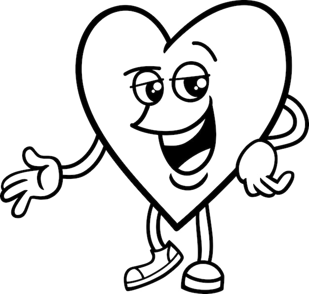 Heart cartoon character