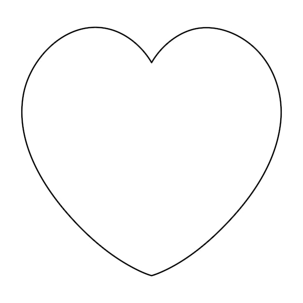 Vettore cuore continuo disegno artistico a una linea forma di colore contorno di segno d'amore illustrazione vettoriale