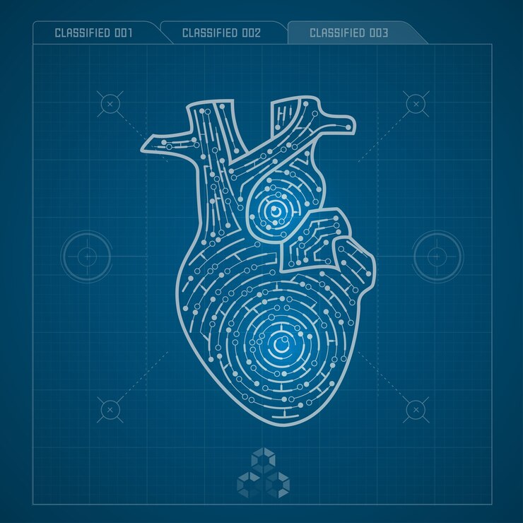 Vector heart diagram