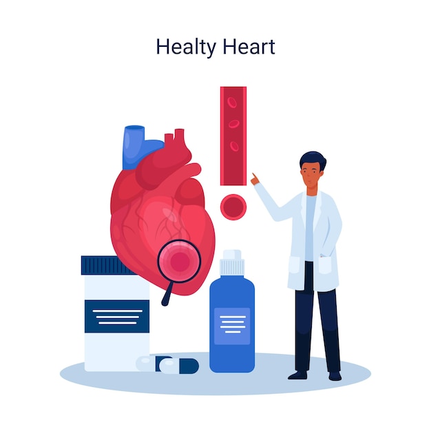 Vector heart disease concept illustration vector