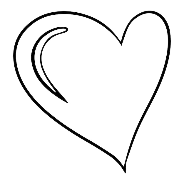 Vector heart. doodle heart for st valentine. sketch heart