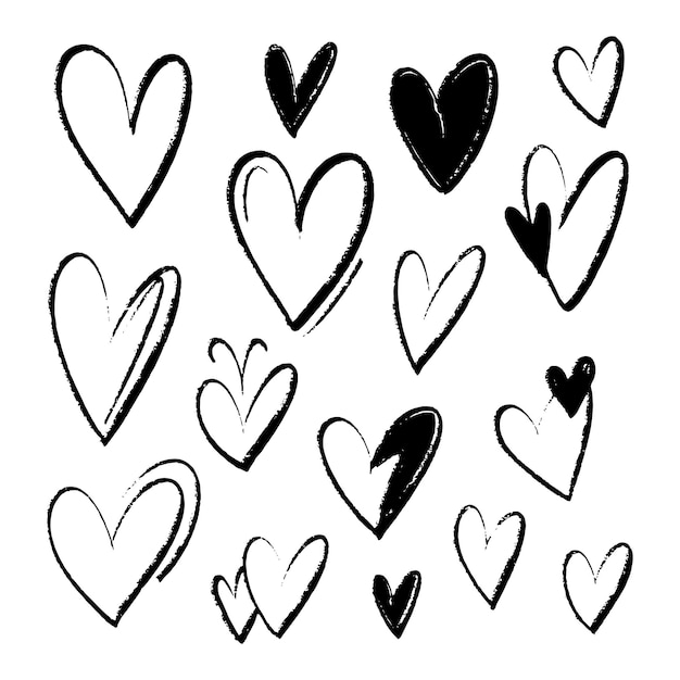 Vector heart doodle love vector illustration