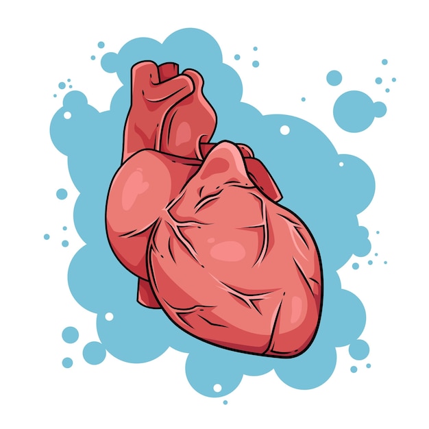 심장 그리기 심혈관 예방 의료 산업 아이디어 디자인 요소
