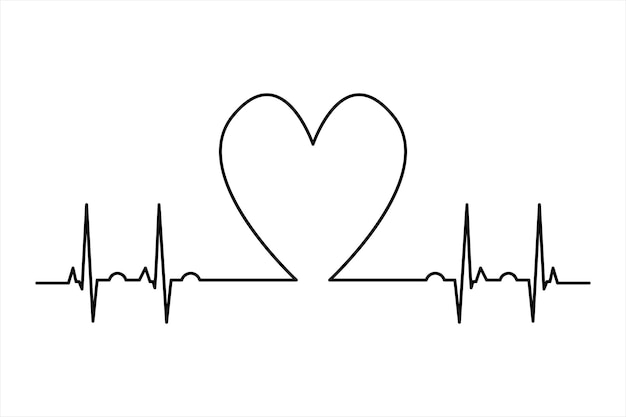 a heart drawn on a white background with a heart drawn on it