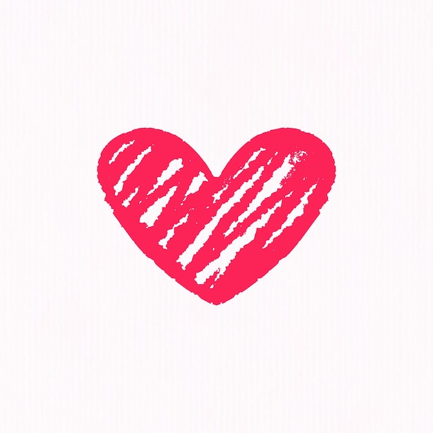 Heart drawn with valentine's day brush strokes