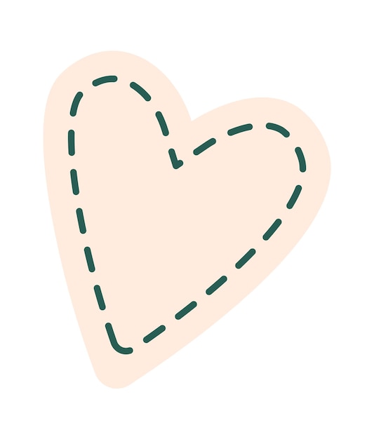 Плоская икона ручной работы с вышивкой сердца