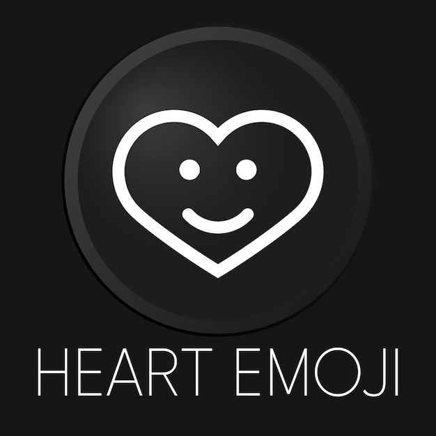 Black heart emoji Vectors & Illustrations for Free Download | Freepik