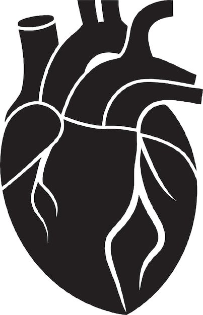 Vettore l'iconico logo dell'emblema del cuore umano heart of endurance