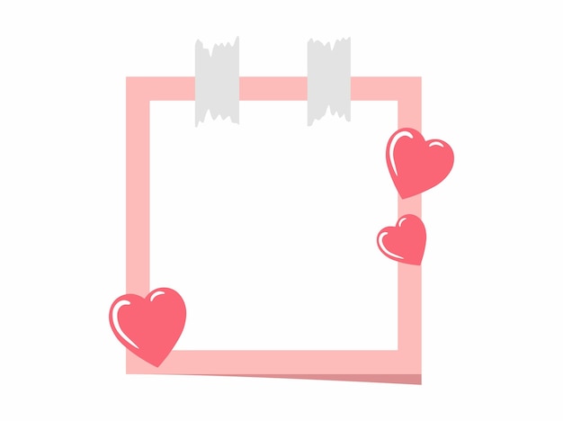 Heart Frame Background Valentines Day