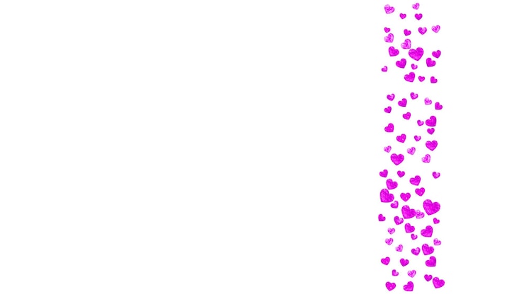 वेक्टर heart frame background with gold glitter hearts valentines day vector confetti hand drawn texture