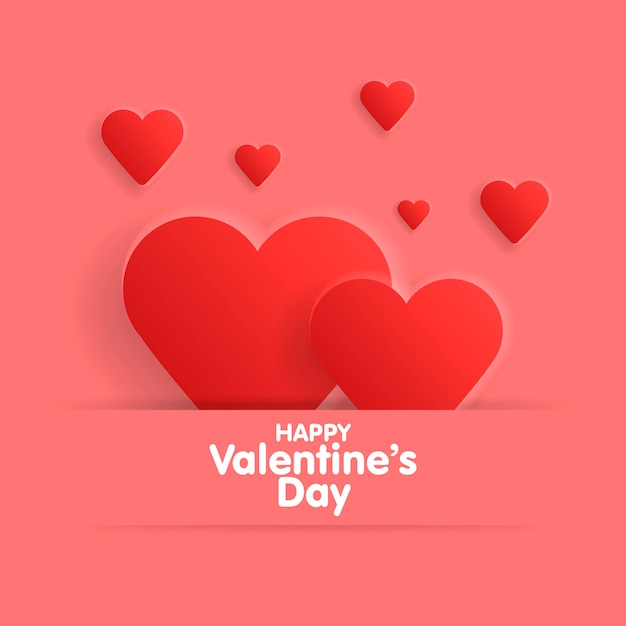 Heart from paper Valentines day card vector