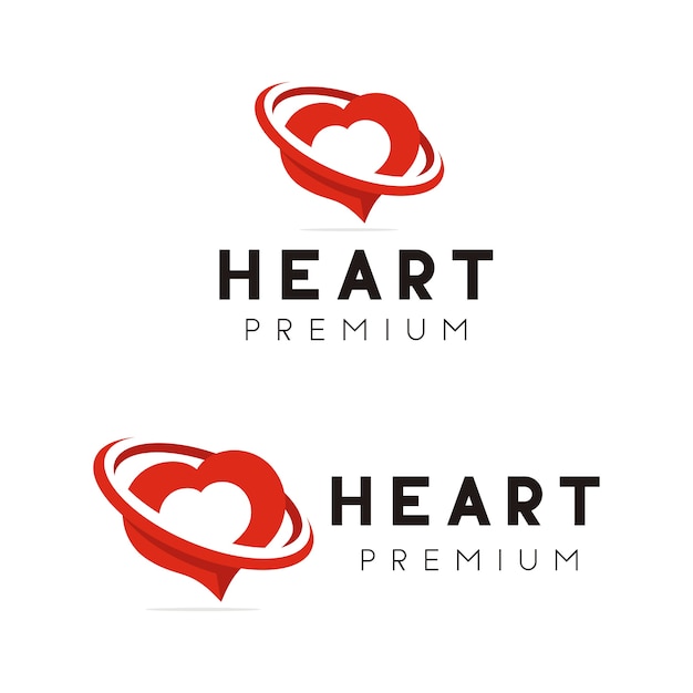 Heart galaxy logo design