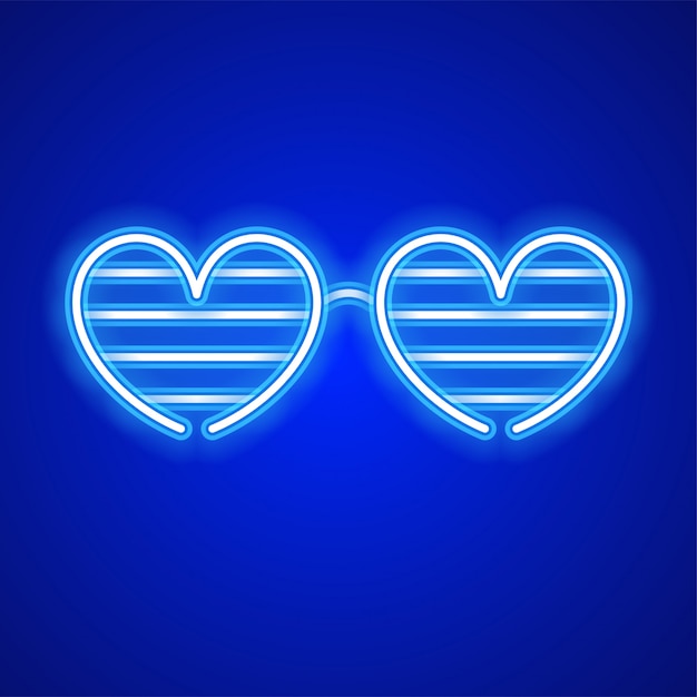 Vector heart glasses design.