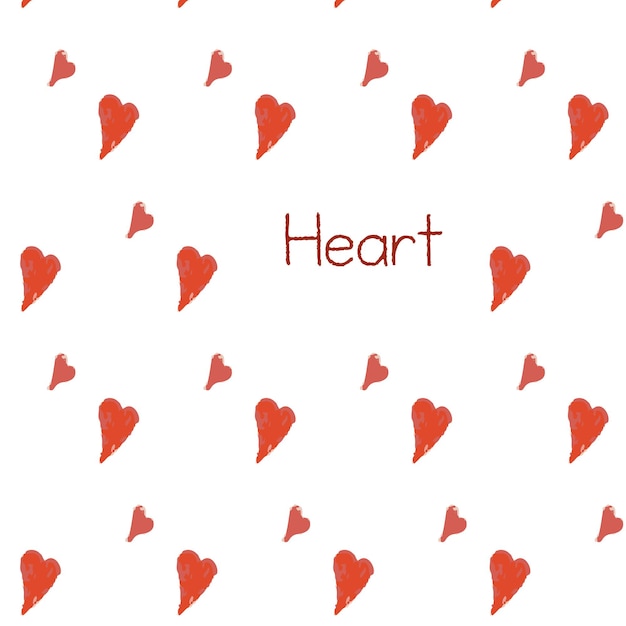 Heart hand drawing pattern