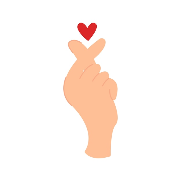 Vector heart hand valentines day vector graphics