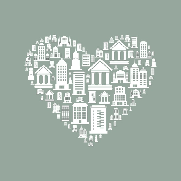 Vector heart the house2