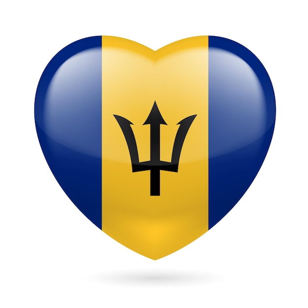 Heart icon of barbados