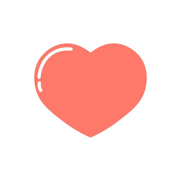 Vector heart icon valentines day symbol