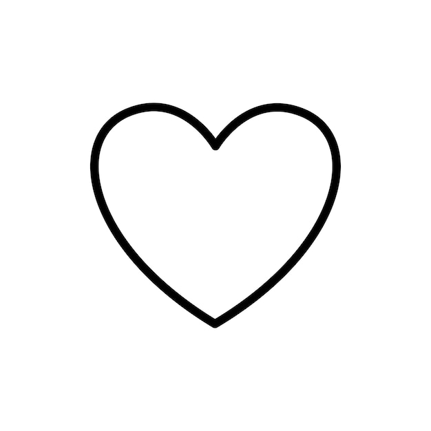 Vector heart icon vector design template in white background