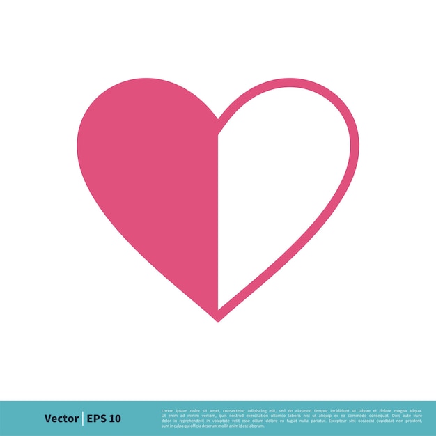 Vector heart icon vector logo template illustration design vector eps 10