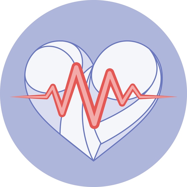 ベクトル 心臓の解剖学 イラスト アイコン フィットネスアプリやウェブサイトやプリントアートワーク