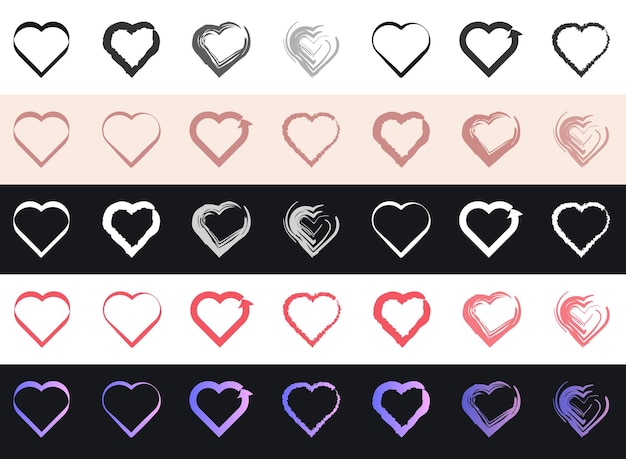 Heart illustration collection