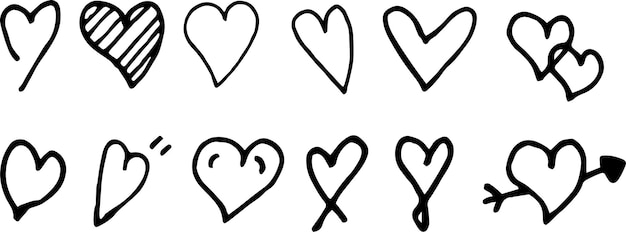 Vector heart illustrations