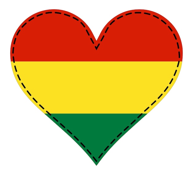 패치워크 기법의 심장 볼리비아의 국기
