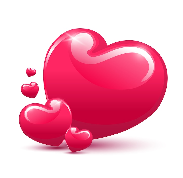 Vector heart isolated on white background 