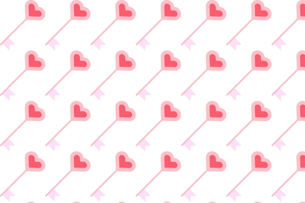 Vector heart key valentines pattern premium vector