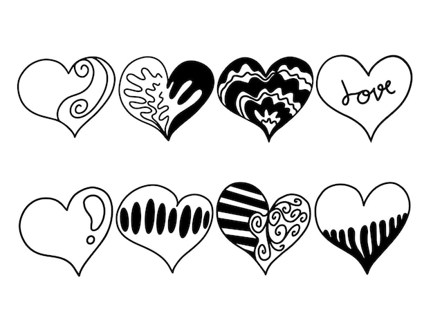 Heart line art collection