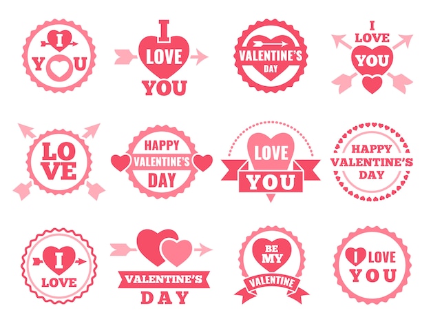 Heart, lips and other symbols of lovers. 