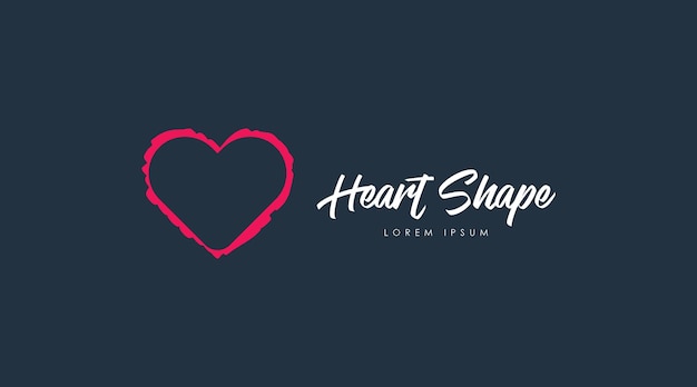 Heart Logo Concept Vector Isolated in Dark Background