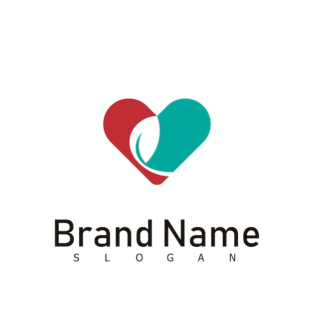 heart logo design symbol medical care