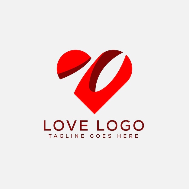 Heart Logo Design Template Vector Graphic Branding Element