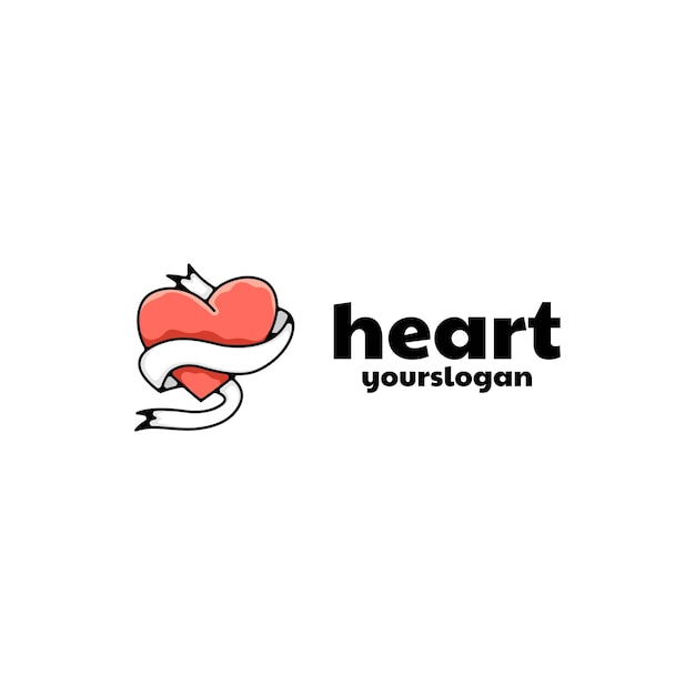 Vettore di disegno del logo del cuore