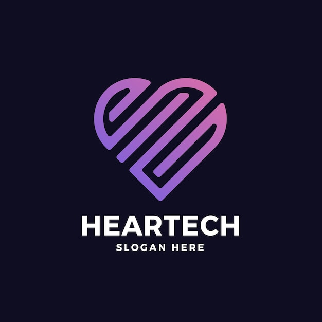 Vector heart logo vector icon illustration