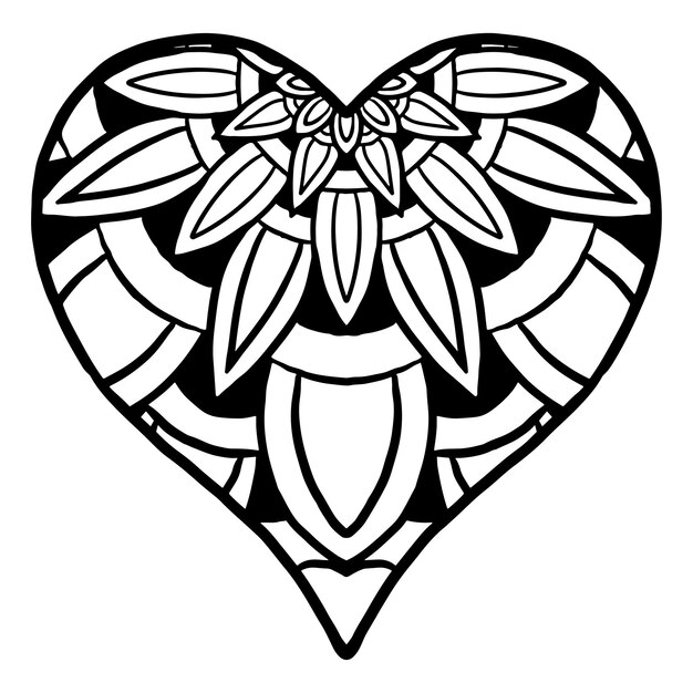 Collezione di pattern di doodle di amore del cuore