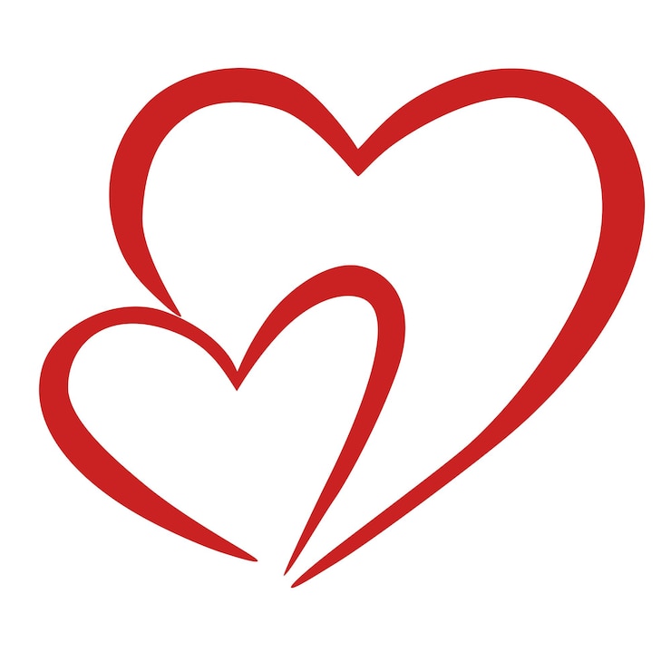 वेक्टर heart and love heart for valentine's day holiday of all lovers valentine's day 2021 february 14 red icon flat design vector hand draw illustration