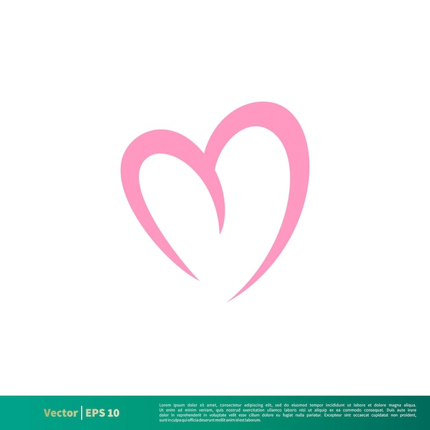 Heart Love Icon Vector Logo Template Illustration Design Vector EPS 10