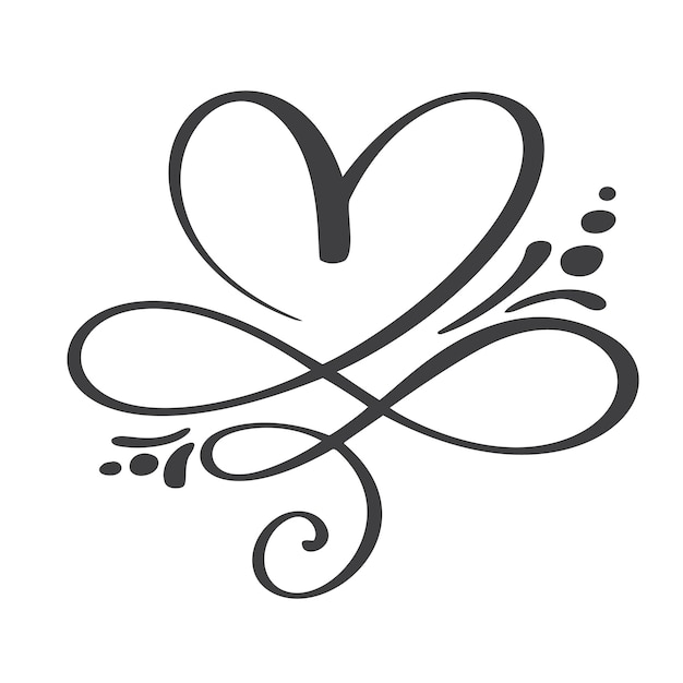 Vector heart love sign forever infinity romantic symbol linked join passion and wedding