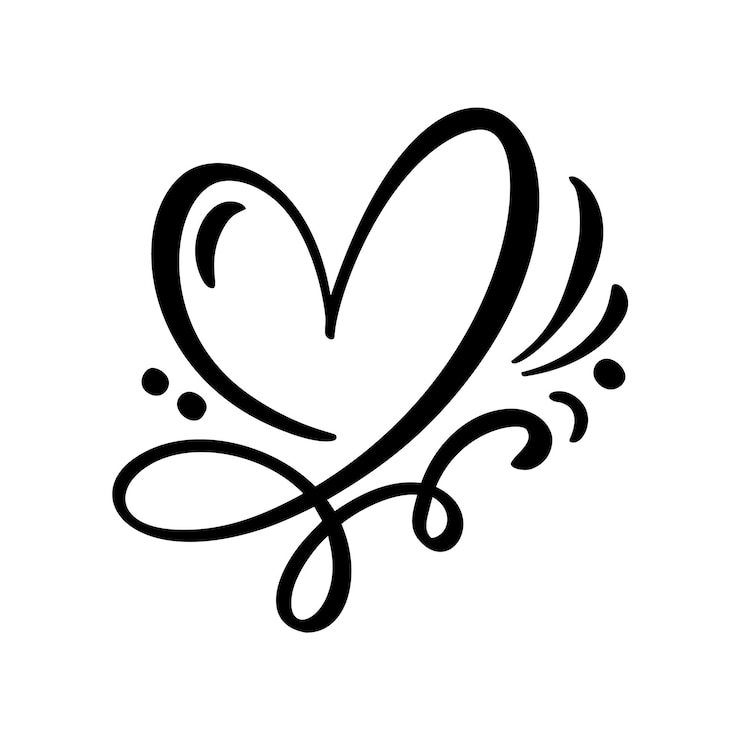 Vector heart love sign vector illustration romantic symbol linked join passion and wedding design flat element