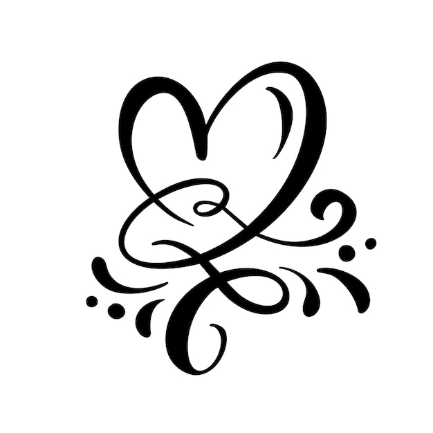 Heart love sign Vector illustration Romantic symbol linked join passion and wedding Design flat