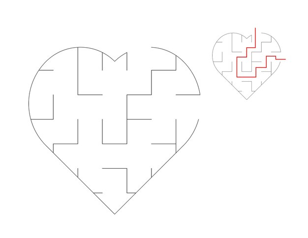 Heart Maze игра-головоломка с лабиринтами Игра-лабиринт Лабиринт с ответами