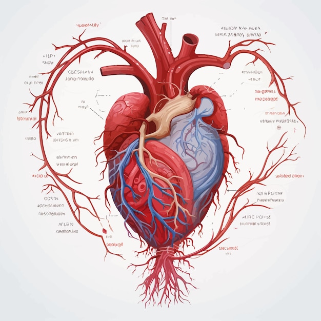 Vettore vettore del modello cardiaco