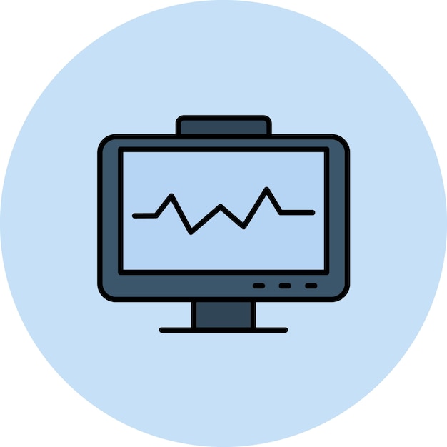 Heart monitoring flat illustration