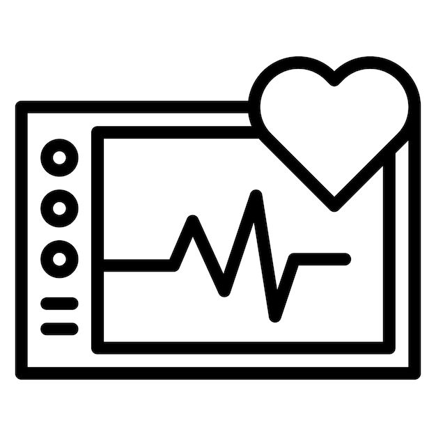 Vector heart monitoring icon vector image can be used for nursing home