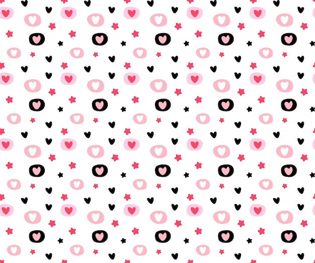 Vector heart pattern background
