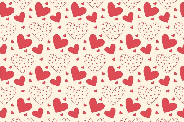 Heart pattern Valentines Day seamless pattern Valentines Day background