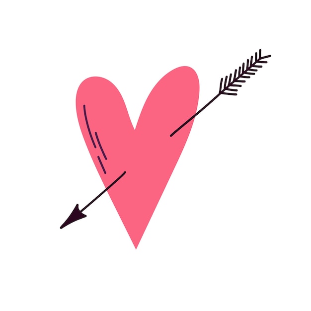 Heart pierced with arrow